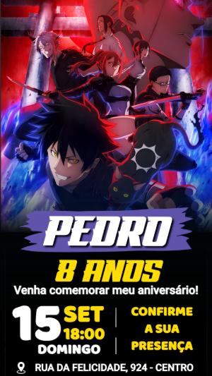 Convite de Aniversário Black Torch | Modelo Digital Editável