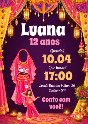 Convite Aniversário Indiano: Vire a Estrela da Festa com IA!