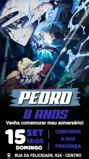 Convite de Aniversário That Time I Got Reincarnated as a Slime Editável