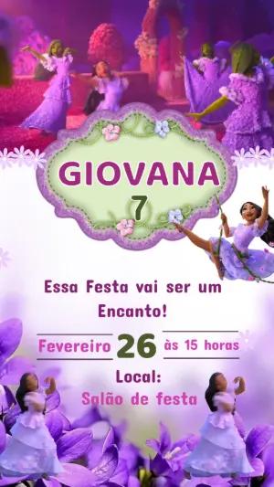 Convite Animado Encanto para Aniversário Infantil Editável