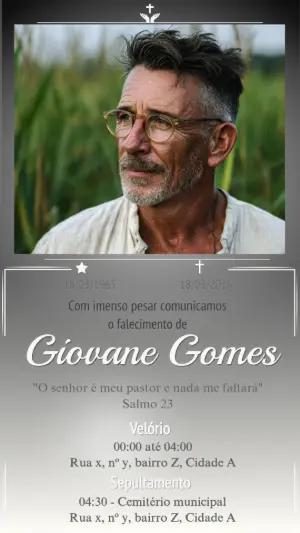 Comunicado de Falecimento Sóbrio com Foto para Editar