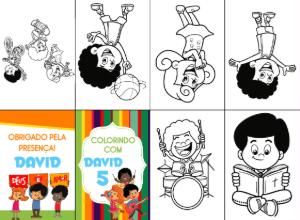Lembrancinha Livro de Colorir 3 Palavrinhas para Editar