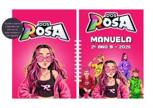 Capa de Agenda Dos Rosa Editável Online para Imprimir