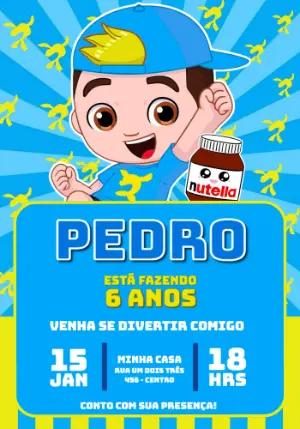 Convite Digital Infantil Luccas Neto Modelo Editável