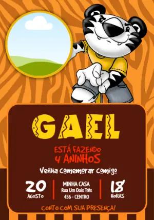 Convite Digital Aniversário Tigor T. Tigre