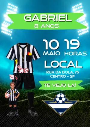 Convite Aniversário Futebol: Vire o Craque da Festa com Foto IA