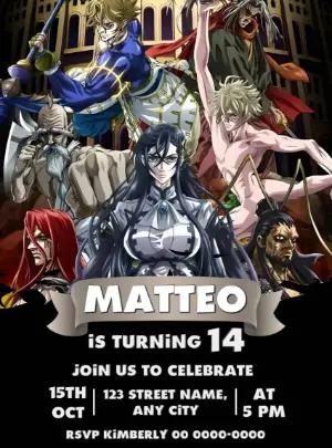 Editable Record of Ragnarok Birthday Party Invitation