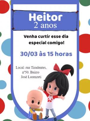 Convite Aniversário Cléo e Cuquin para Editar Online