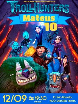Convite Aniversário Caçadores de Trolls para Editar Online