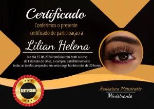 Certificado de Lash Designer Profissional para Editar Online