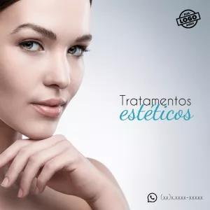 Post para Clínica de Estética Editável Online para Divulgar