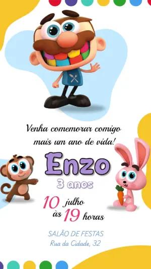 Convite de Aniversário José Comilão para Editar Online