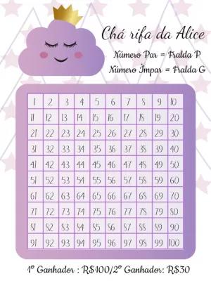 Rifa Chá de Bebê Chuva de Amor para Editar Online