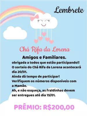 Convite Chá Rifa Chuva de Amor para Editar Online