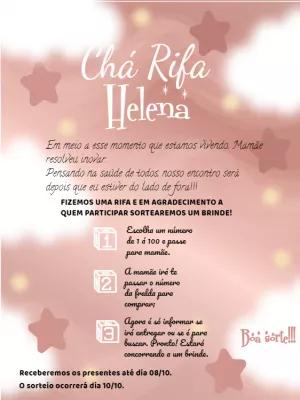 Convite Chá Rifa de Bebê Menina com Nuvens para Editar Online