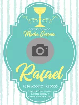 Convite de Crisma com Foto para Editar Online