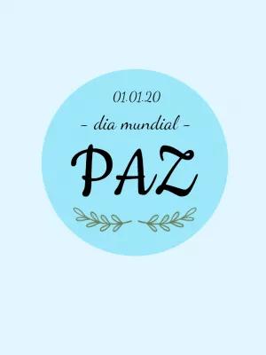 Arte Dia Mundial da Paz com Ramo de Oliveira para Editar