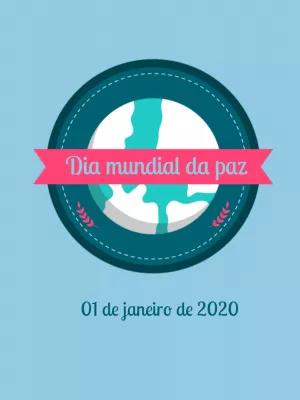 Post Dia Mundial da Paz com emblema da Terra para Editar