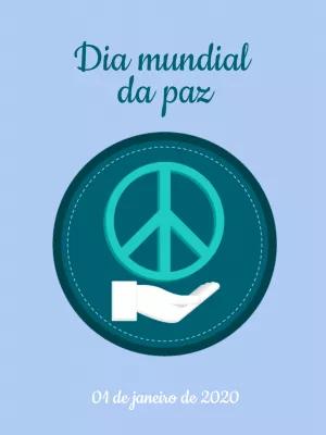 Post Dia Mundial da Paz com Símbolo para Editar
