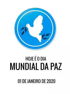 Arte Dia Mundial da Paz com Pomba Branca para Editar Online