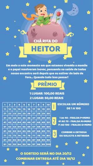 Convite Chá Rifa Pequeno Príncipe para Editar Online