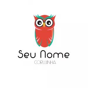 Logotipo de Coruja Editável Online para Baixar