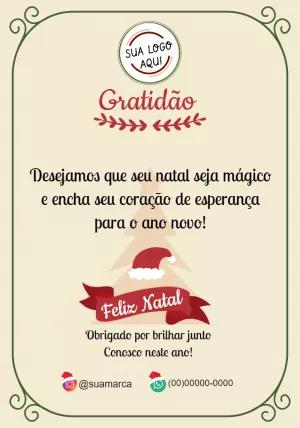 Cartão de Natal para Clientes com Mensagem para Editar Online