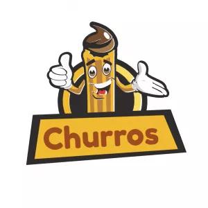 Logo para Churros com Mascote para Editar Online