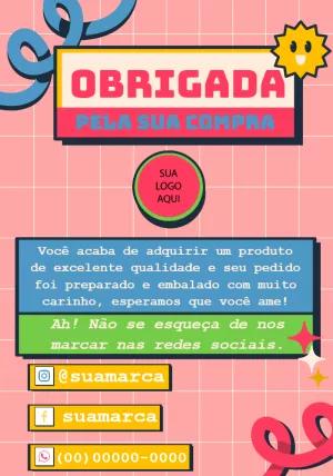 Cartão de Agradecimento pela Compra Moderno para Editar Online