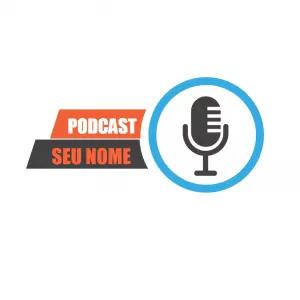 Logo para Podcast com Microfone para Editar Online
