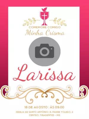 Convite de Crisma com Foto Elegante para Editar Online