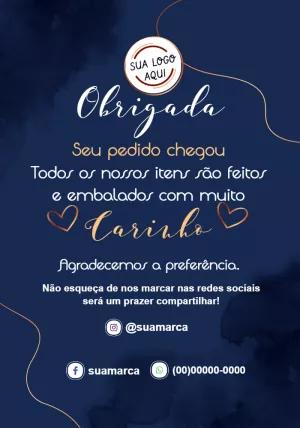 Cartão de Agradecimento Elegante para Editar Online