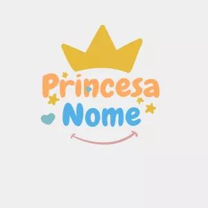 Logo Princesa Editável para Aniversário e Festa