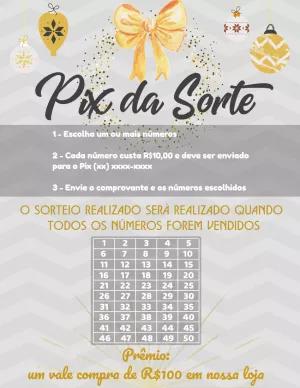 Rifa Pix da Sorte de Ano Novo para Editar Online e Imprimir