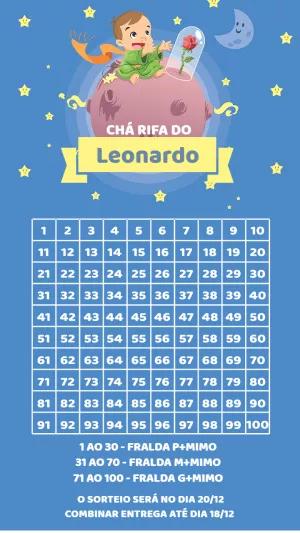 Convite Chá Rifa Pequeno Príncipe para Editar e Enviar Online