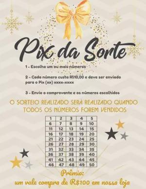 Rifa Pix da Sorte de Ano Novo para Editar Online