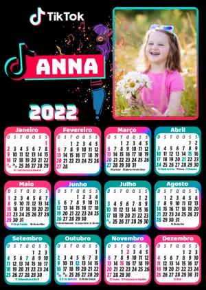 Calendário Personalizado com Foto Tema Rede Social para Editar