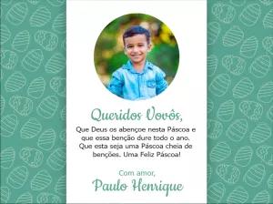 Cartão de Páscoa com Foto para Editar Online