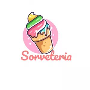 Logo para Sorveteria Colorido para Editar Online