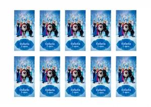 Adesivo Aniversário Frozen com Personagens para Editar Online