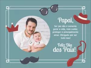 Cartão de Dia dos Pais com Foto para Editar Online