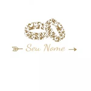 Logo Casamento com Anéis Florais para Editar Online