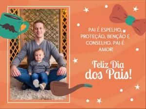 Cartão de Dia dos Pais com Foto para Editar Online