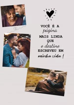 Colagem de Fotos de Amor com Frase para Editar Online
