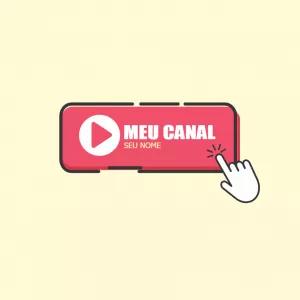 Logo para Canal do Youtube com Botão para Editar Online