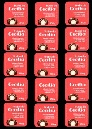 Etiqueta Editável para Trufas e Doces Gourmet para Editar Online