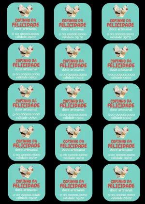 Adesivo para Copinho da Felicidade com Borboleta para Editar