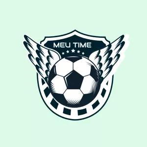 Logo de Futebol com Asas para Editar Online