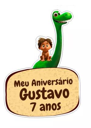 Topo de Bolo O Bom Dinossauro para Editar e Imprimir