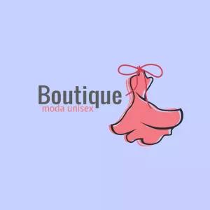 Logotipo de Boutique com Vestido para Editar e Baixar